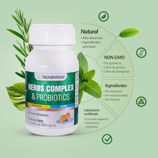 Foto 7 | Foto 7 | Suplemento Tecnutritions Herb Complex y Probióticos