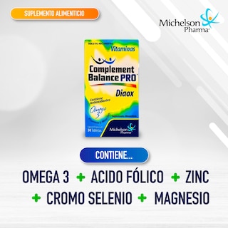 Foto 5 | Foto 5 | Diaox Complement Balance Pro Contiene Antioxidantes Omega 3 Vitaminas Y Minerales 3 Pack