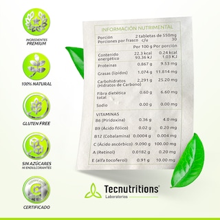 Foto 4 | Foto 4 | Suplemento Tecnutritions Nopal Con Neem Complex 60 Tabletas
