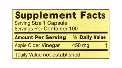 Foto 2 | Foto 2 | Vinagre de Sidra de Manzana 450mg Spring Valley 100 Cápsulas