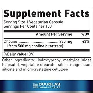 Foto 2 | Foto 2 | Suplemento De Bitartrato De Colina De Douglas Laboratories 235 Mg 100 - Venta Internacional.