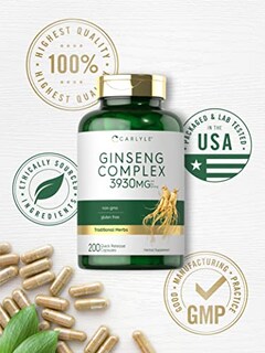 Foto 5 | Foto 5 | Suplemento Complejo De Extracto De Ginseng Carlyle 200 Cápsulas - Venta Internacional.