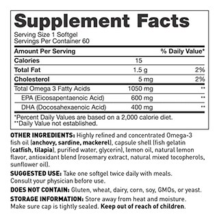 Foto 3 | Foto 3 | Suplemento Dr. Amy Myers Complete Omega-3 1000 Mg 60 Cápsulas - Venta Internacional.