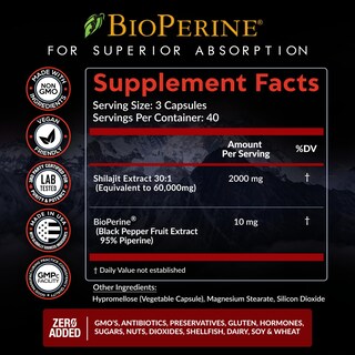 Foto 3 | Foto 3 | Suplemento Rainbow Nutrients Pure Himalayan Shilajit 120 Píldoras - Venta Internacional.