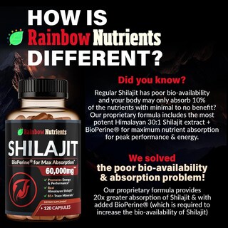 Foto 5 | Foto 5 | Suplemento Rainbow Nutrients Pure Himalayan Shilajit 120 Píldoras - Venta Internacional.