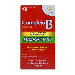Foto 1 | Foto 1 | Suplemento Alimenticio Complejo B Avivia para Diabético Caja con 30 Cápsulas