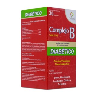 Foto 2 | Foto 2 | Suplemento Alimenticio Complejo B Avivia para Diabético Caja con 30 Cápsulas