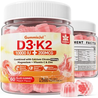 Foto 1 | Foto 1 | Complementa las Gomitas Rellenas de Vitamina D3k2 Sin Azúcar De Lilicare - Venta Internacional