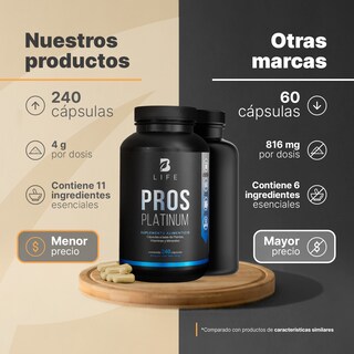 Foto 3 | Foto 3 | Suplemento B Life Pros Platinum de 240 Cápsulas
