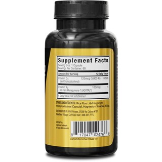 Foto 2 | Foto 2 | Suplemento Jym D3 + K2 5000 Ui de D3 y 100 Mcg de Vitamina K2 Mk-7 - Venta Internacional