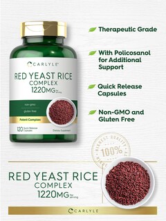 Foto 3 | Foto 3 | Suplemento de Arroz de Levadura Roja y Policosanol Carlyle 1220 Mg 120 Cápsulas