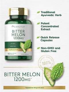 Foto 3 | Foto 3 | Suplemento de Melón Amargo Carlyle en Cápsulas de 1200mg 180 Unidades - Venta Internacional