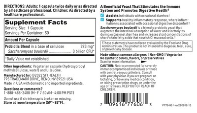 Foto 6 | Foto 6 | Suplemento Probiótico Saccharomyces Boulardii de Klaire Labs 60 Cápsulas - Venta Internacional