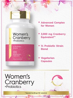Foto 3 | Foto 3 | Suplemento Probiótico Carlyle Women's Cranberry Plus 120 Cápsulas