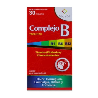 Foto 1 | Foto 1 | Suplemento Alimenticio Avivia Complejo B Caja con 30 Tabletas