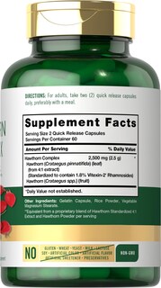 Foto 2 | Foto 2 | Suplemento Carlyle Hawthorn Berry Complex 2500 Mg 120 Cápsulas - Venta Internacional