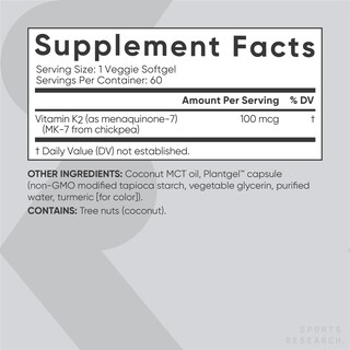 Foto 3 | Foto 3 | Suplemento Sports Research Vitamina K2 Mk7 100 Mcg 60 Cápsulas Blandas - Venta Internacional
