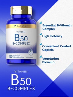 Foto 3 | Foto 3 | Suplemento Carlyle Vitamina B50 Complex 180 Comprimidos - Venta Internacional