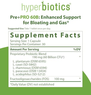 Foto 2 | Foto 2 | Suplemento Hyperbiotics Pre Pro Vegan Probiotics 30 Cápsulas - Venta Internacional