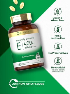 Foto 4 | Foto 4 | Suplemento Carlyle De Vitamina E 400 Ui Cápsulas Blandas 250 Unidades - Venta Internacional