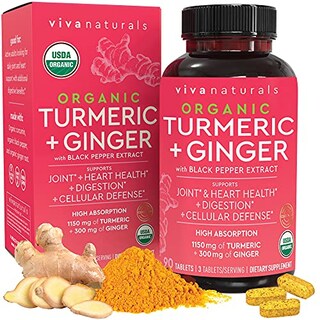 Foto 1 | Foto 1 | Suplemento Viva Naturals Cúrcuma y Curcumina con Jengibre 90 Tabletas - Venta Internacional