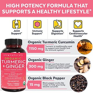 Foto 2 | Foto 2 | Suplemento Viva Naturals Cúrcuma y Curcumina con Jengibre 90 Tabletas - Venta Internacional