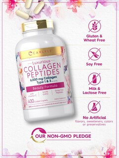 Foto 4 | Foto 4 | Suplemento de Péptidos de Colágeno Carlyle 6000 mg con Vitamina C 400 Cápsulas - Venta Internacional