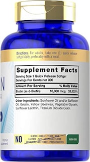 Foto 1 | Foto 1 | Suplemento Carlyle Biotina 10000 mcg 300 Cápsulas Blandas de Máxima Concentración - Venta Internacional