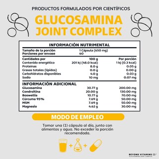 Foto 2 | Foto 2 | Suplemento Alimenticio Beyond Vitamins Glucosamina Y Cúrcuma 60 Cápsulas