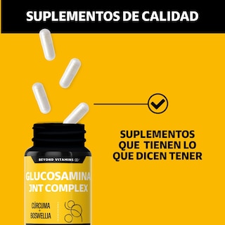 Foto 5 | Foto 5 | Suplemento Alimenticio Beyond Vitamins Glucosamina Y Cúrcuma 60 Cápsulas