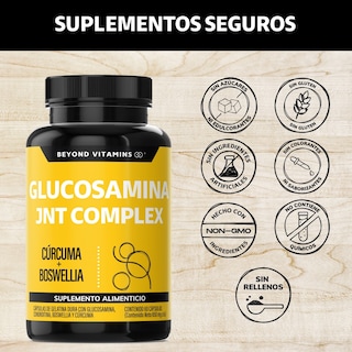 Foto 6 | Foto 6 | Suplemento Alimenticio Beyond Vitamins Glucosamina Y Cúrcuma 60 Cápsulas