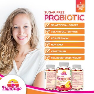 Foto 4 | Foto 4 | Gomitas Probióticas Flamingo Supplements 5 Mil Millones De Cfu 90 Unidades - Venta Internacional
