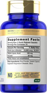 Foto 2 | Foto 2 | Suplemento Carlyle Biotin De 10000 Mcg 150 Cápsulas Con Queratina - Venta Internacional