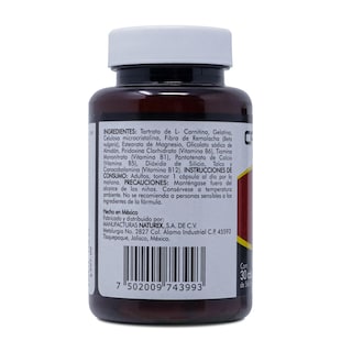 Foto 2 | Foto 2 | Suplemento Alimenticio Naturex Carnitina Fibra y Complejo B 30 Cápsulas
