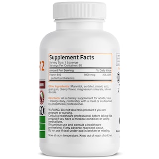 Foto 2 | Foto 2 | Suplemento Bronson Methyl B12 5000 Mcg de Vitamina B12 60 Pastillas - Venta Internacional