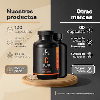 Foto 3 | Foto 3 | Protección y bienestar con Vitamina C y Raíz de Jengibre C Blend B Life. 120 cápsulas