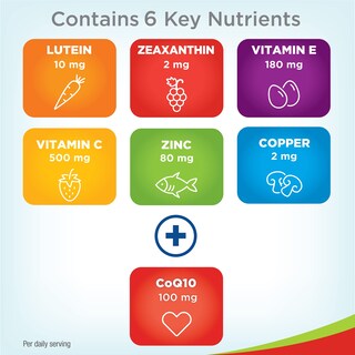 Foto 3 | Foto 3 | Vitaminas para Ojos Preservision AREDS 2 con CoQ10 para la Salud del Corazón - 80 Cápsulas Blandas