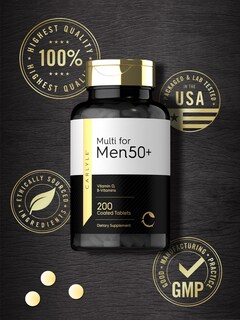 Foto 6 | Foto 6 | Suplemento Multivitamínico Carlyle para Hombres Mayores de 50 Años 200 Comprimidos - Venta Internacional