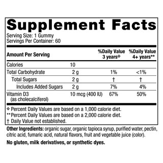 Foto 2 | Foto 2 | Vitamina D3 Nordic Naturals en Gomitas para Niños 400 Iu 60 Gomitas - Venta Internacional
