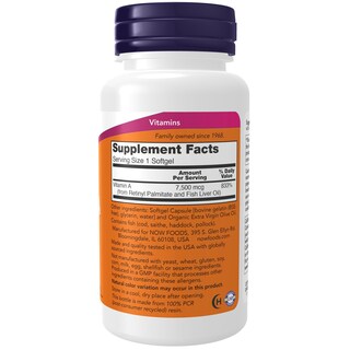 Foto 2 | Foto 2 | Suplemento Now Vitamina A de 250 Cápsulas-Venta Internacional