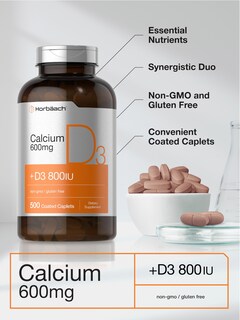 Foto 4 | Foto 4 | Suplemento de Calcio Horbäach 600 mg con Vitamina D3 500 Comprimidos - Venta Internacional