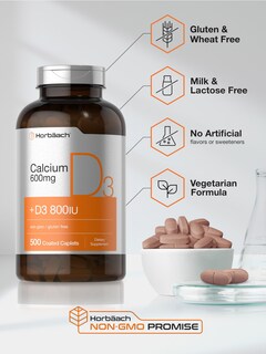 Foto 5 | Foto 5 | Suplemento de Calcio Horbäach 600 mg con Vitamina D3 500 Comprimidos - Venta Internacional
