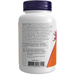 Foto 3 | Foto 3 | Suplemento Now Advanced Gamma E Complex 120 Cápsulas Blandas - Venta Internacional