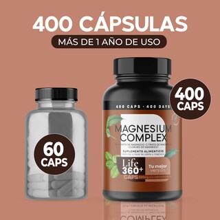 Foto 7 | Foto 7 | Suplemento Alimenticio Magnesium Complex Life 360+ 400 Cápsulas