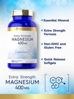 Foto 3 | Foto 3 | Suplemento Óxido de Magnesio Carlyle 400 mg 180 Cápsulas Blandas - Venta Internacional