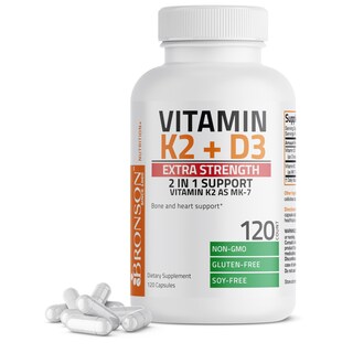 Foto 1 | Foto 1 | Suplemento Bronson Vitamina K2 (mk7) + D3 10 000 Ui 120 Cápsulas - Venta Internacional