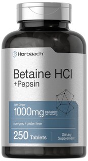 Foto 1 | Foto 1 | Suplemento Horbäach Betaine Hcl con Pepsina 1000 Mg 250 Tabletas - Venta Internacional