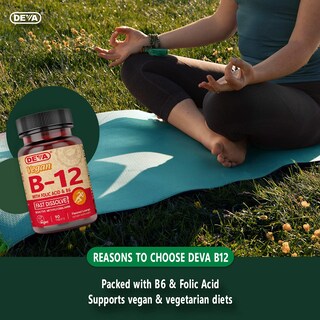 Foto 6 | Foto 6 | Suplemento Deva de Vitamina B12 Vegana 1000 MCG 90 Comprimidos Paquete de 2 - Venta Internacional