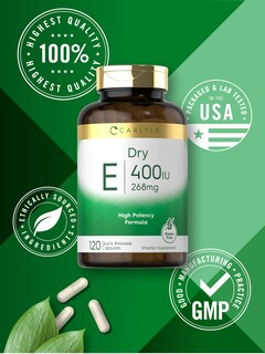 Foto 6 | Foto 6 | Suplemento de Vitamina E Seca Carlyle 400 UI 268 mg - 120 Cápsulas