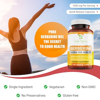 Foto 2 | Foto 2 | Suplemento de Berberina Simple-Organics 1000 mg/porción 120 Cápsulas - Venta Internacional